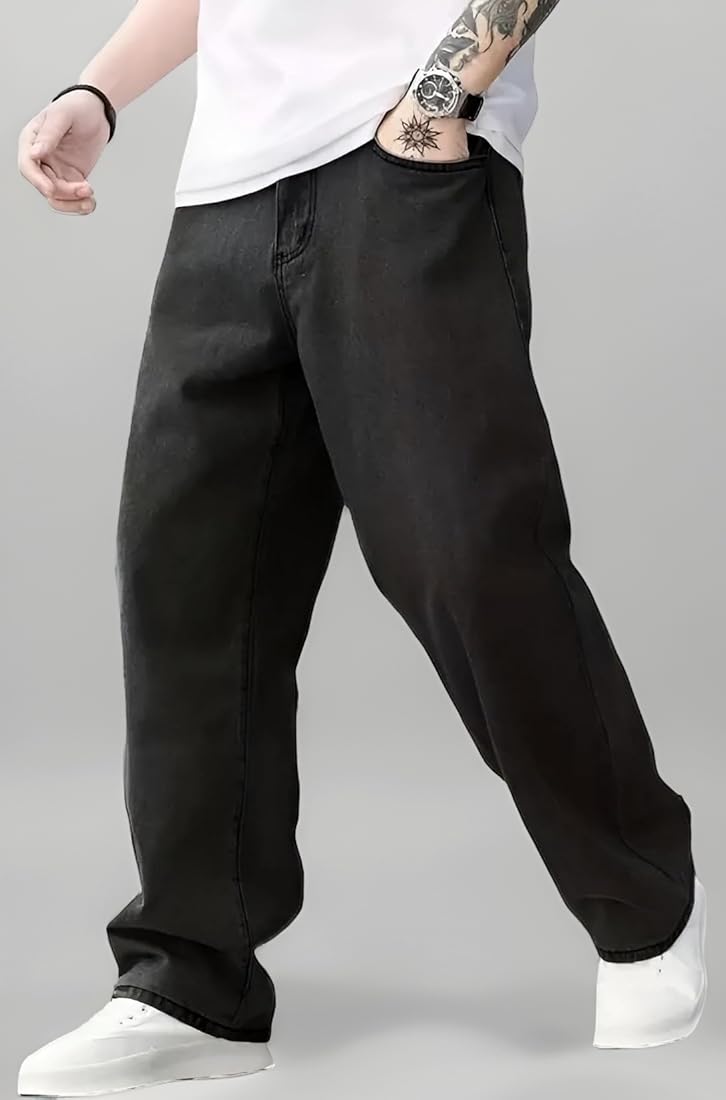 Buy Ben Martin Black Men Jeans | Baggy Fit Jean's for Man | Loose Buy Ben Martin Black Men Jeans | Baggy Fit Jean's for Man | Loose