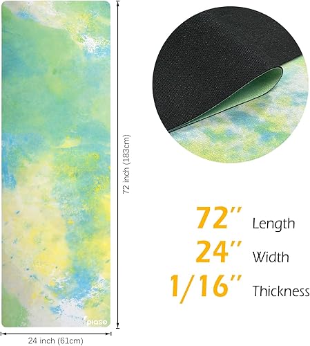 Miniatura 2 de Esterilla de yoga de viaje antideslizante, esterillas de fitness de pilates, ecológicas de 0.059 in de grosor para mujeres, esterillas de ejercicio