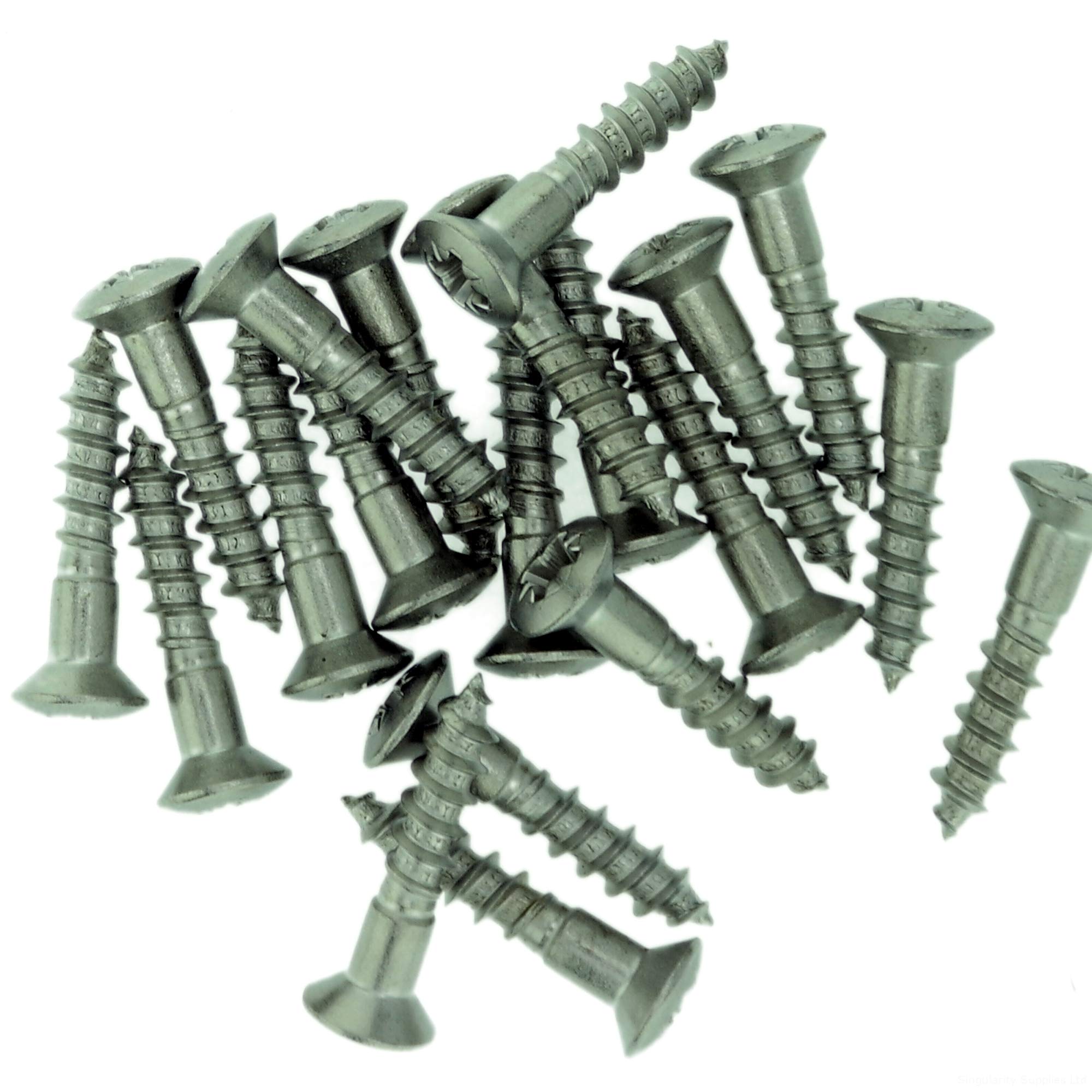 Singularity Supplies No.9 X 1.98 (4.5Mm X 50Mm) Pozi Raised Countersunk Wood Screw - Stainless Steel (A2) (Pack Of 20)