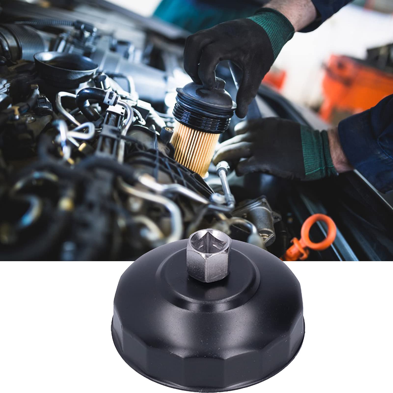 Presa per Tazza del Filtro dell'olio, Chiave per Tappo del Filtro dell'olio anticorrosione per Auto per Officina di Riparazione Auto