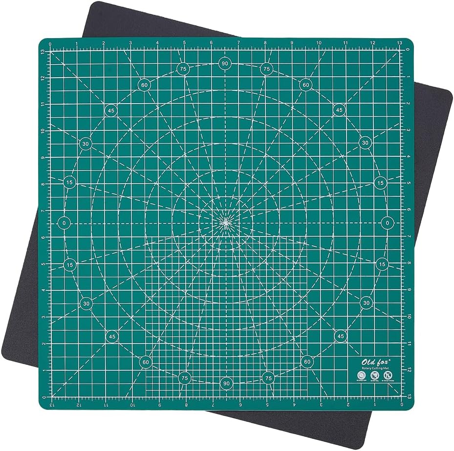 OLYCRAFT Rotating Cutting Mat Self Healing Cutting Mat 14.8x14.8 Inch Sewing Board Mats with 360-Degree Rotation and Anti-Slip Base for Sewing Crafts Fabric Precision Scrapbooking Quilting Art Project