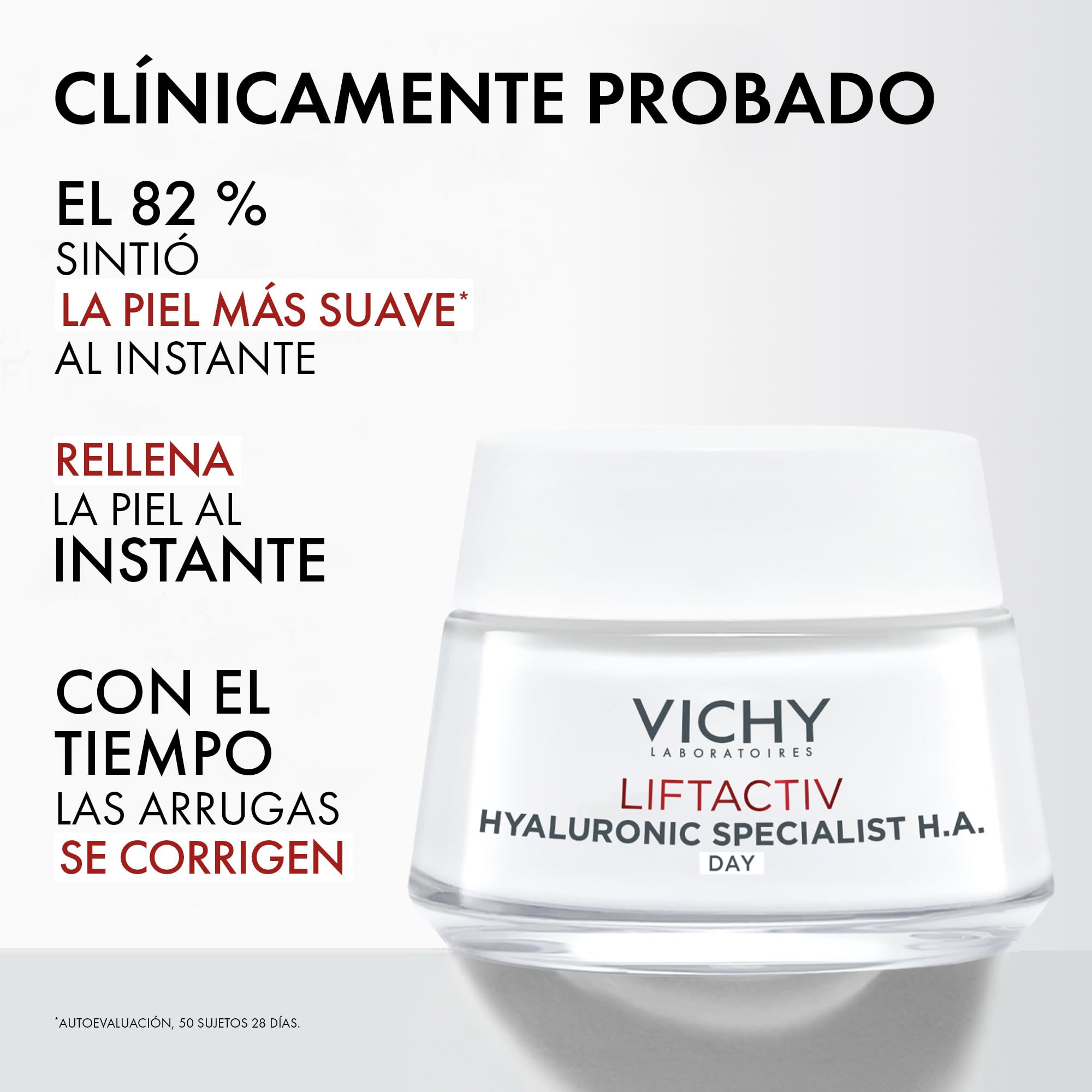 Vichy, Liftactiv Hyaluronic Specialist H.A., Piel normal a mixta, 50 ml | Suaviza arrugas, rellena y combate la pérdida de firmeza con mejora visible en líneas finas.