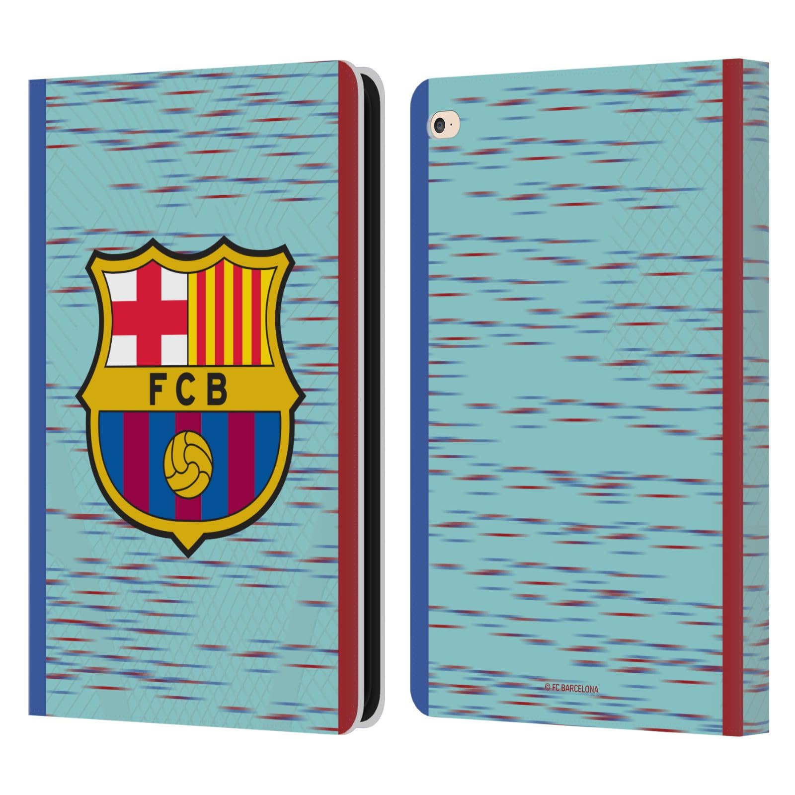 Head Case Designs Officially Licensed FC Barcelona Third 2023/24 Crest Kit Leather Book Wallet Case Cover Compatible with Apple iPad Air 2 (2014)