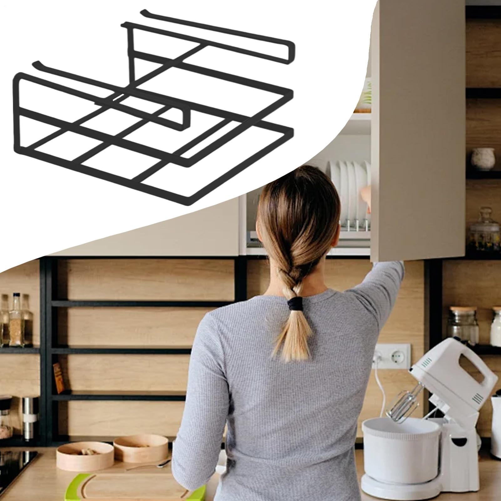 Schneidebrett-Organizer Display-Ständer ohne Bohren platzsparend für
