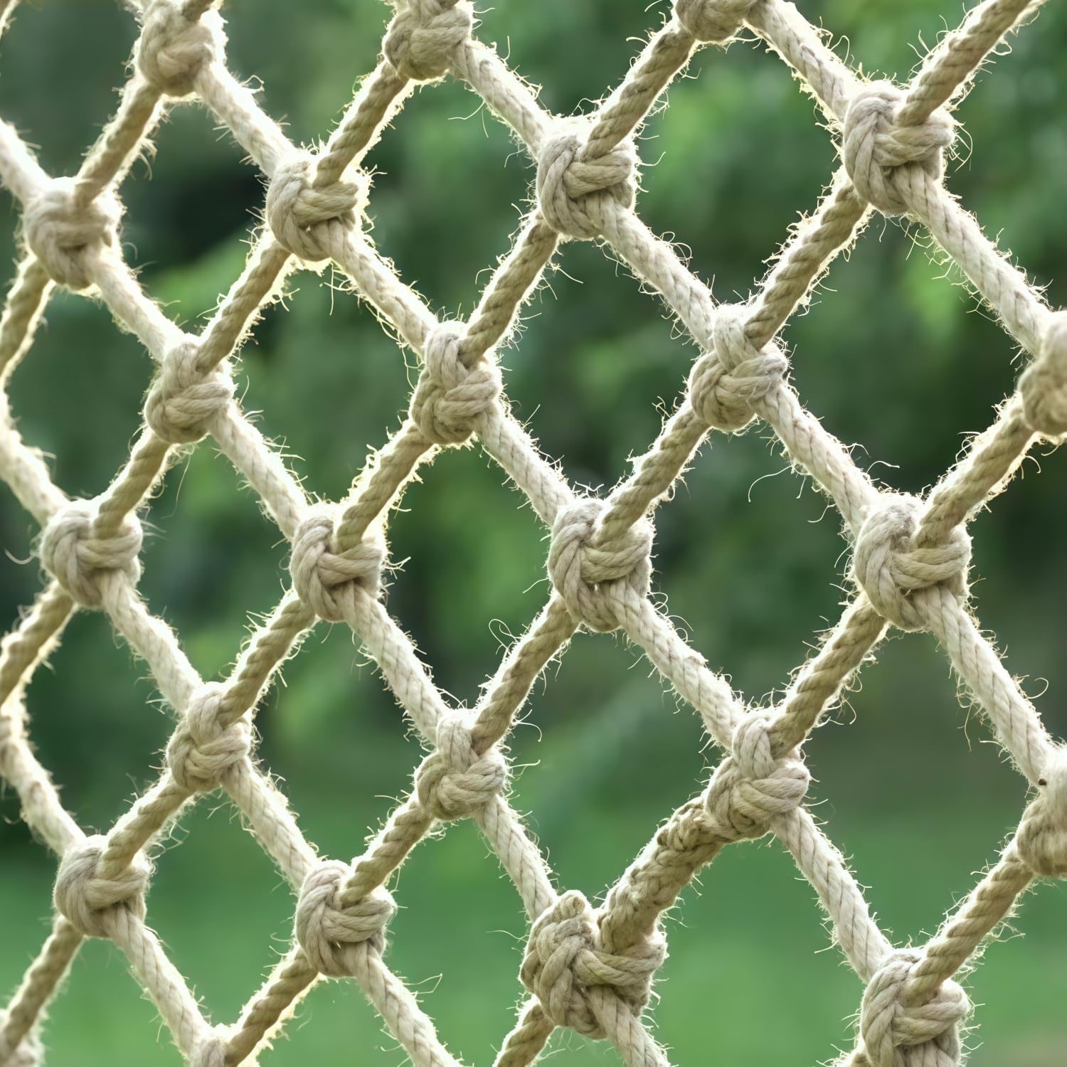 Lxlambentive Child Safety Net Rope Netting Natural Jute Hemp Rope Net With 10cm Mesh, Durable Plant Support Netting, 4/6/8/1012mm Rope Diameter, Balcony, Pet & Safety(8mm rope,2x6m)