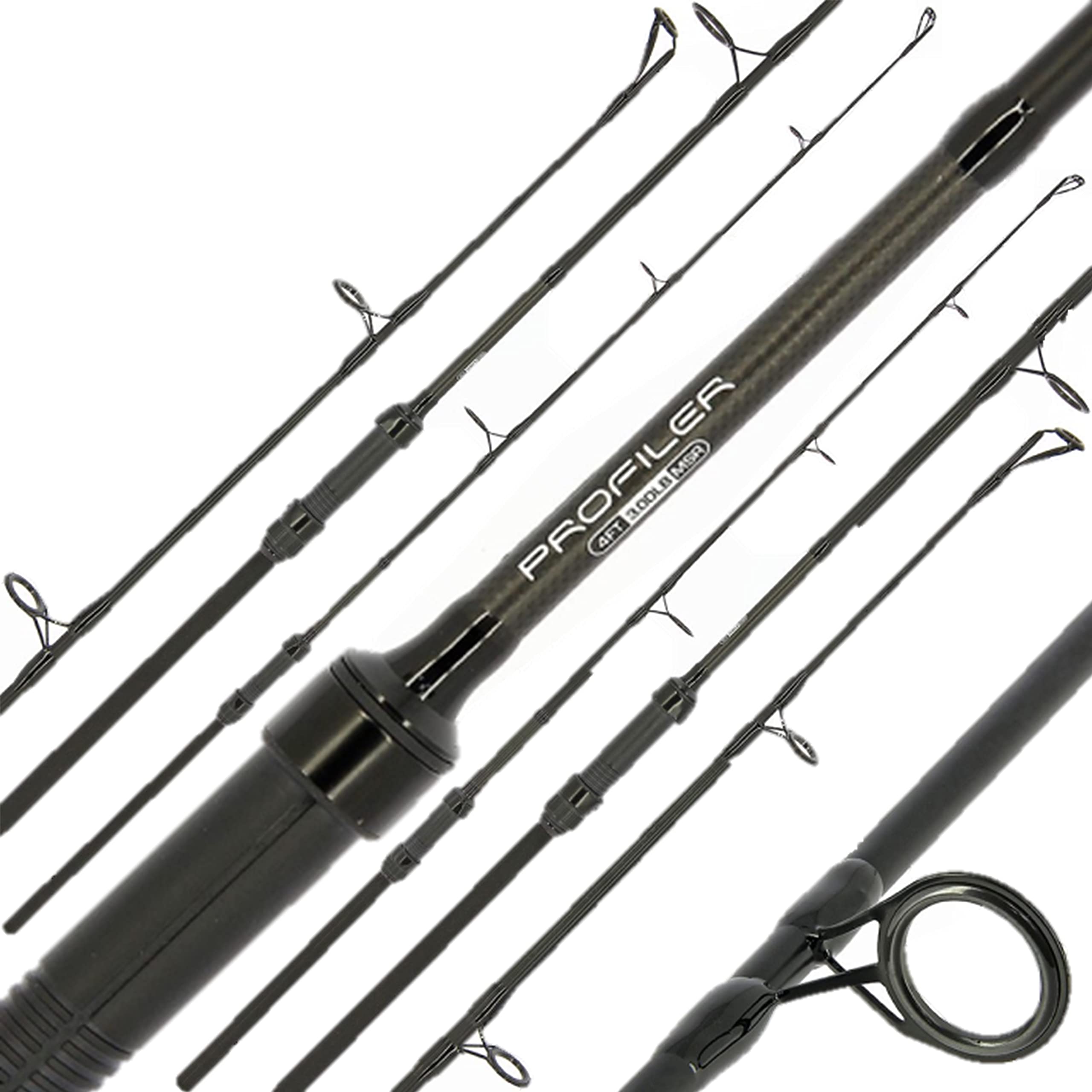 Lidsters Fishing 2 x NGT Profiler Margin Stalker 4ft 1pc Carbon Carp Coarse Fishing Rods 3lb TC