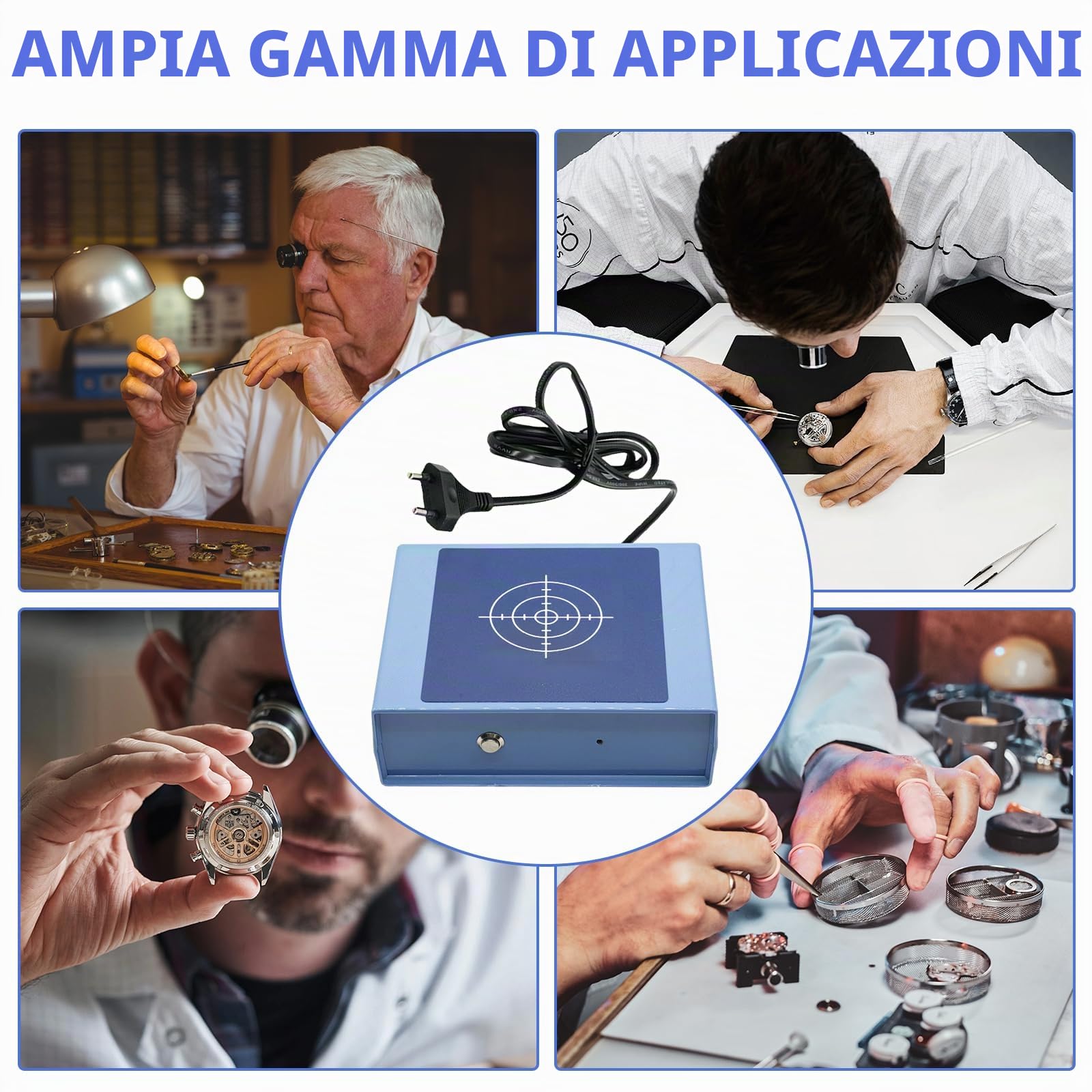 Smagnetizzatore Elettrico per Orologi, Guarda Demagnetizer Guarda Riparazione Cacciavite Pinzette Kit di Riparazione Orologio Meccanico Al Quarzo Orologio Elettrico Smagnetizzare Strumenti 220V