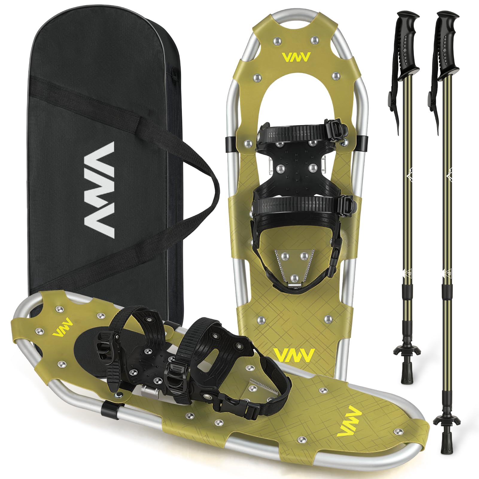 VNV Snowshoes for Men Women Youth Kids, Light Weight Aluminum Alloy Snow Shoes with Crampon