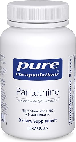 Pure Encapsulations Pantethine Suplemento hipoalergénico que apoya el metabolismo saludable de los lípidos y la función cardiovascular 60 cápsulas