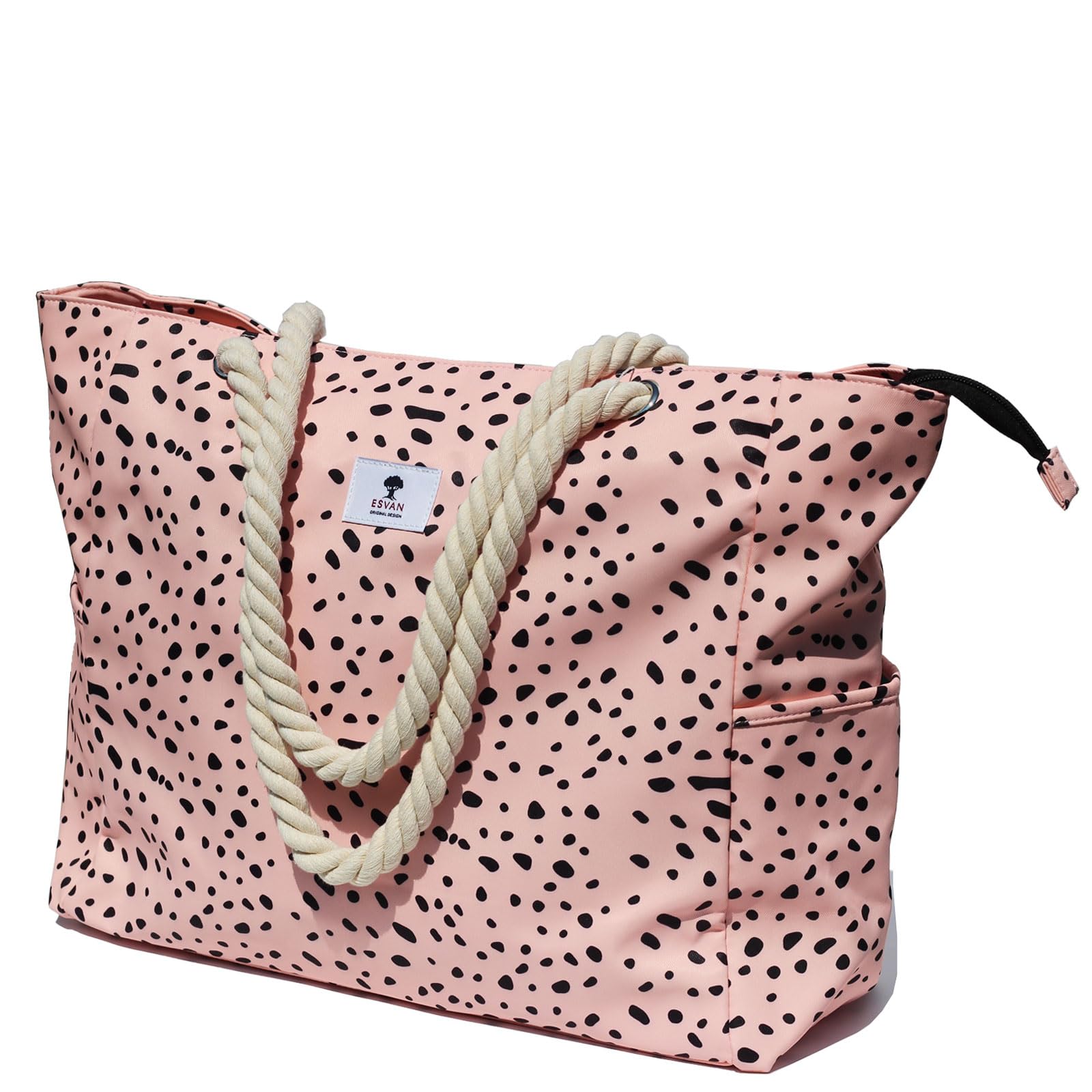 OVERSIZE BEACH BAG Large Tote Bag for Women Waterproof Sandproof with Dry Wet Compartment for Pool Gym Travel