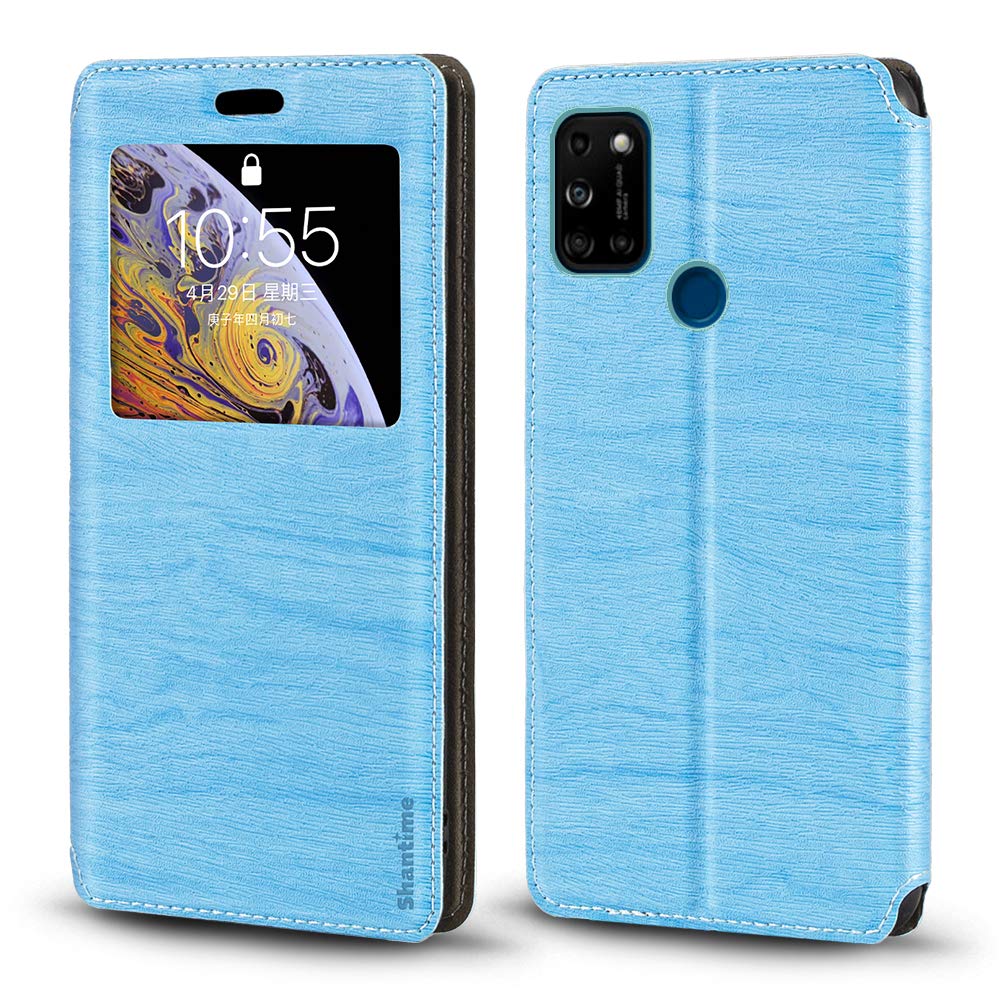 Custodia Flip in Pelle PU con Finestra Visibile e Chiusura Magnetica Invisibile Compatibile con Wiko Y81, Protezione Totale