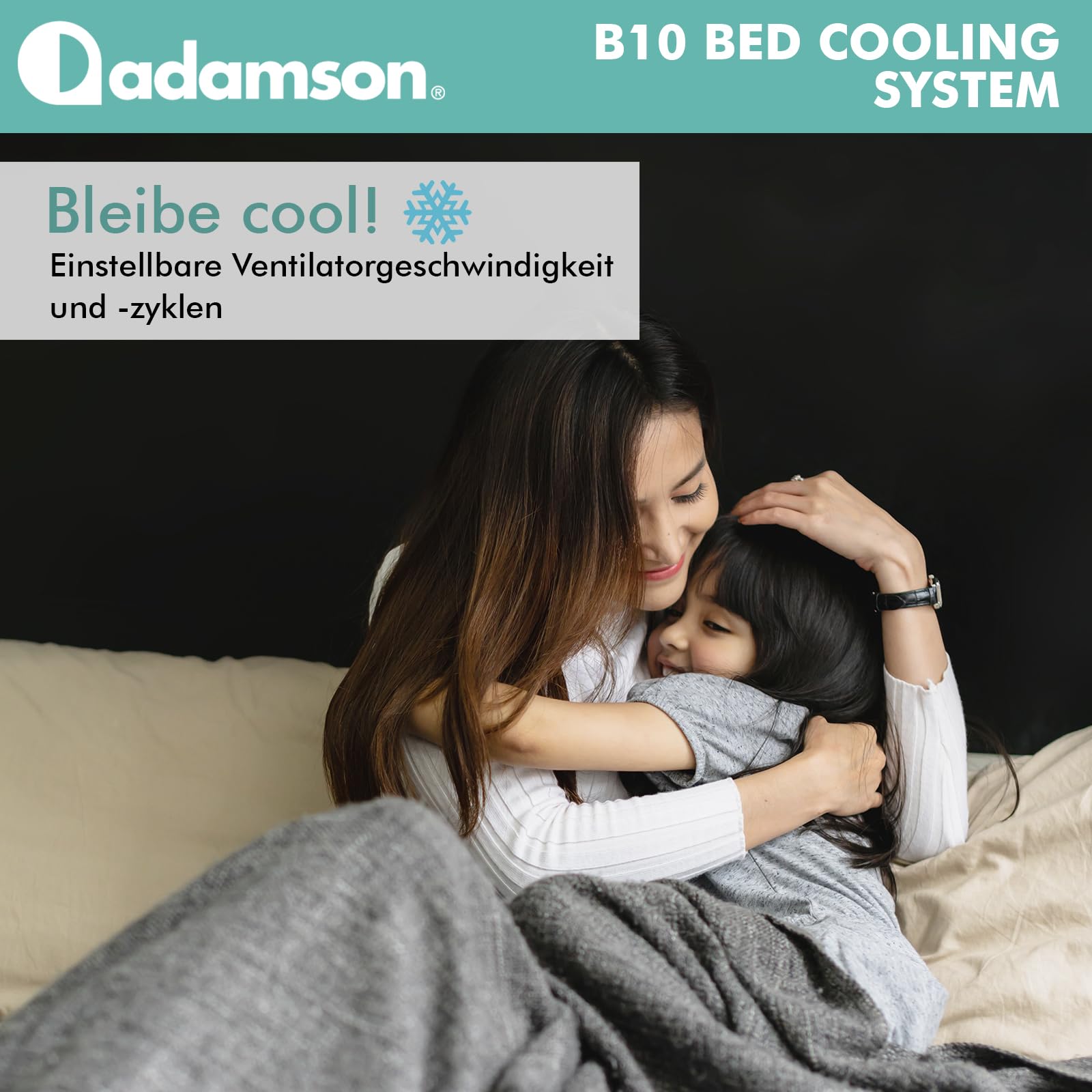 B10 Kühlmatte Bett Twin - Kühlende Matratzenauflage für Heiße Schläfer | Nachtschweiß bekämpfen ohne hohe Kosten - 100% Baumwolle, kühlt 4-7°C, Kühlmatte Bett mit 4 Stufen & Fernbedienung.