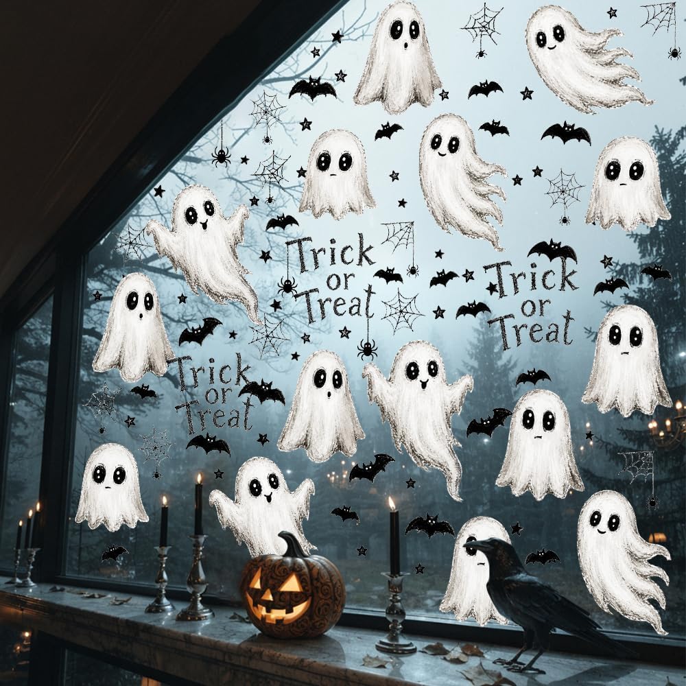 Halloween Window Clings, Static Cling Stickers for Glass