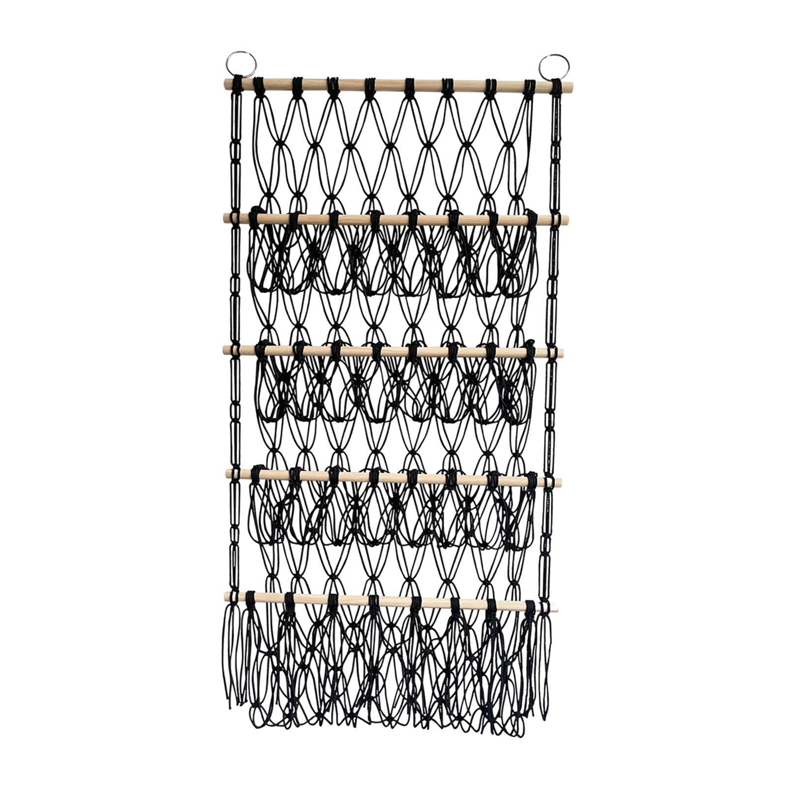 YIXANNX Durable Plush Toy Storage Net Exceptional Option For Organizing Small Items Creating Room Spaces Tidy Organizer For Children Plush Toy Storage Holder , Black , 105x52cm