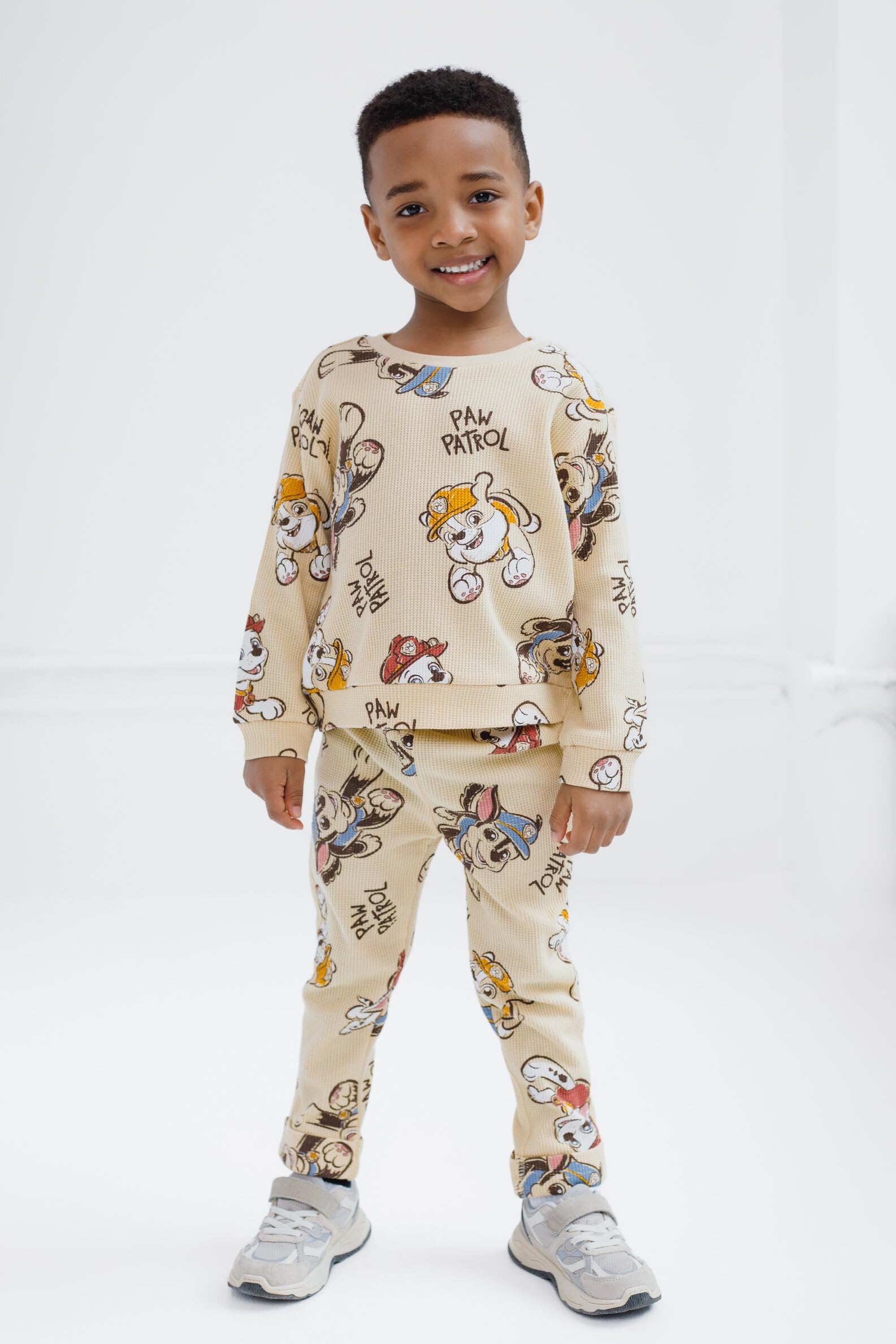Paw Patrol Conjunto de sudadera de punto gofre y pantalones deportivos para recién nacidos a niños pequeños (0-3 meses - 5)