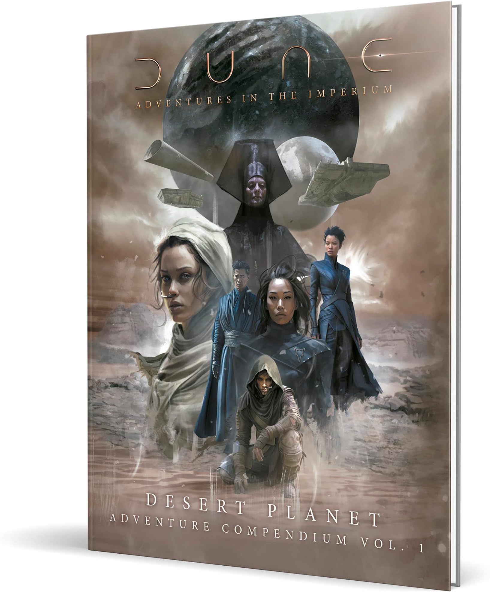 Entertainment: Dune: Desert Planet - Adventure Compendium Vol 1 - Hardcover RPG Book, Color, Tabletop Roleplaying Game, Officially Licensed