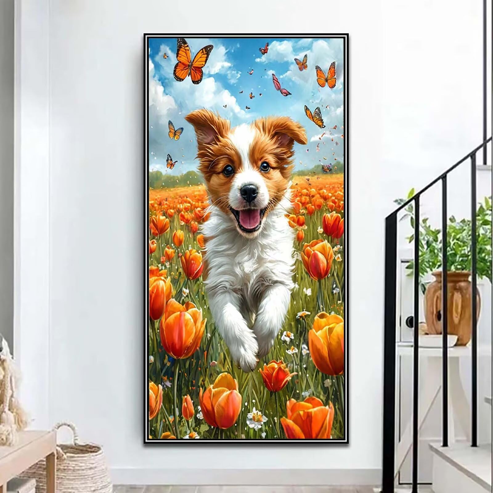 Diamentowe malowanie tulipan, DIY diamentowe malowanie dorośli 60x120cm n5w