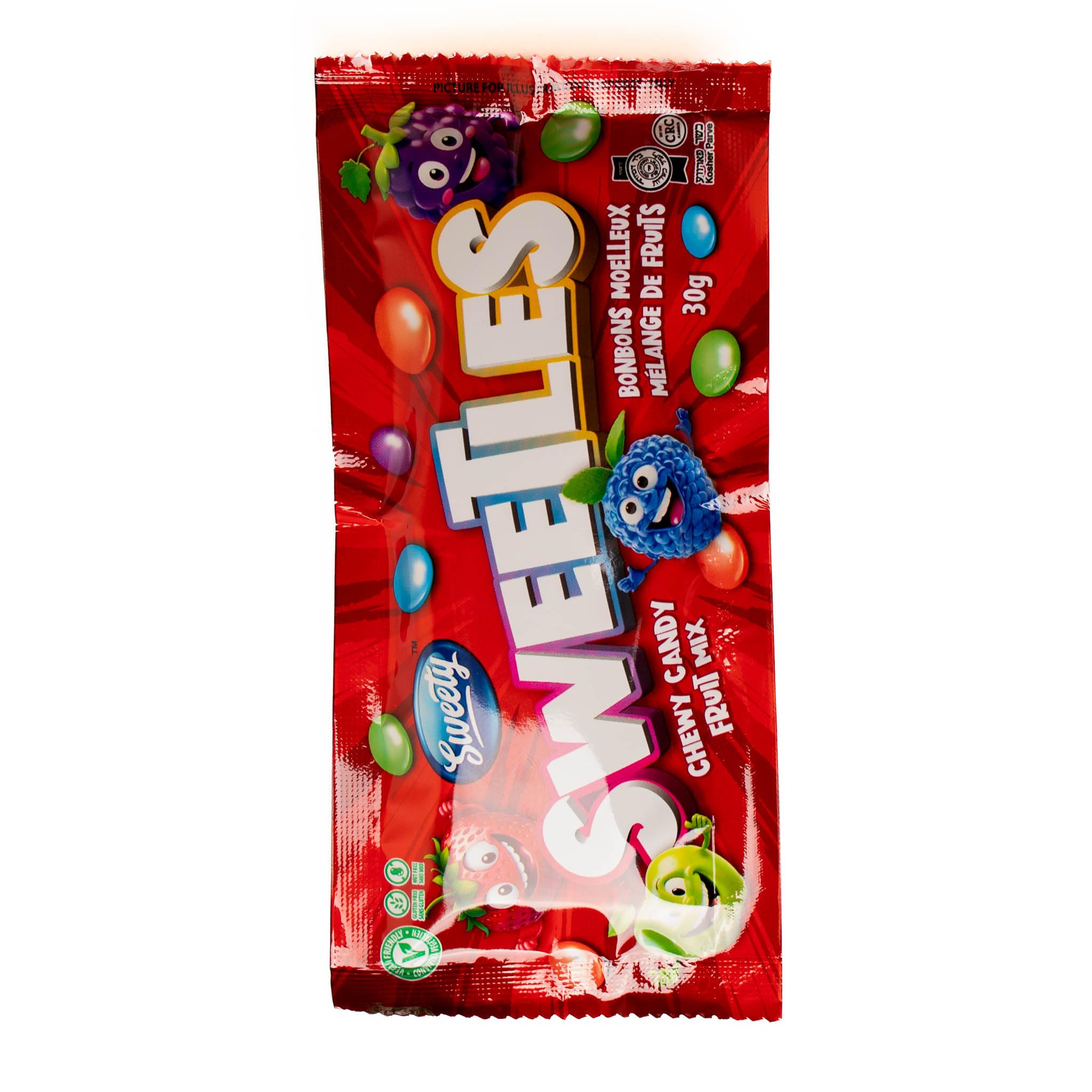 Sweety Sweetles Chewy Candy Fruity Mix 30g (Single Pack) Vegan