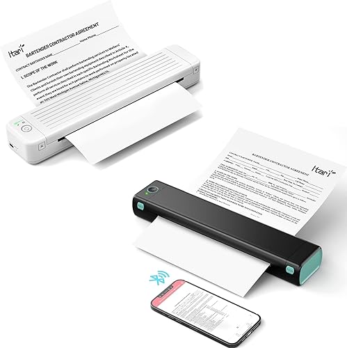 Itari M08F Impresora térmica portátil de viaje inalámbrico con impresora de transferencia térmica P831