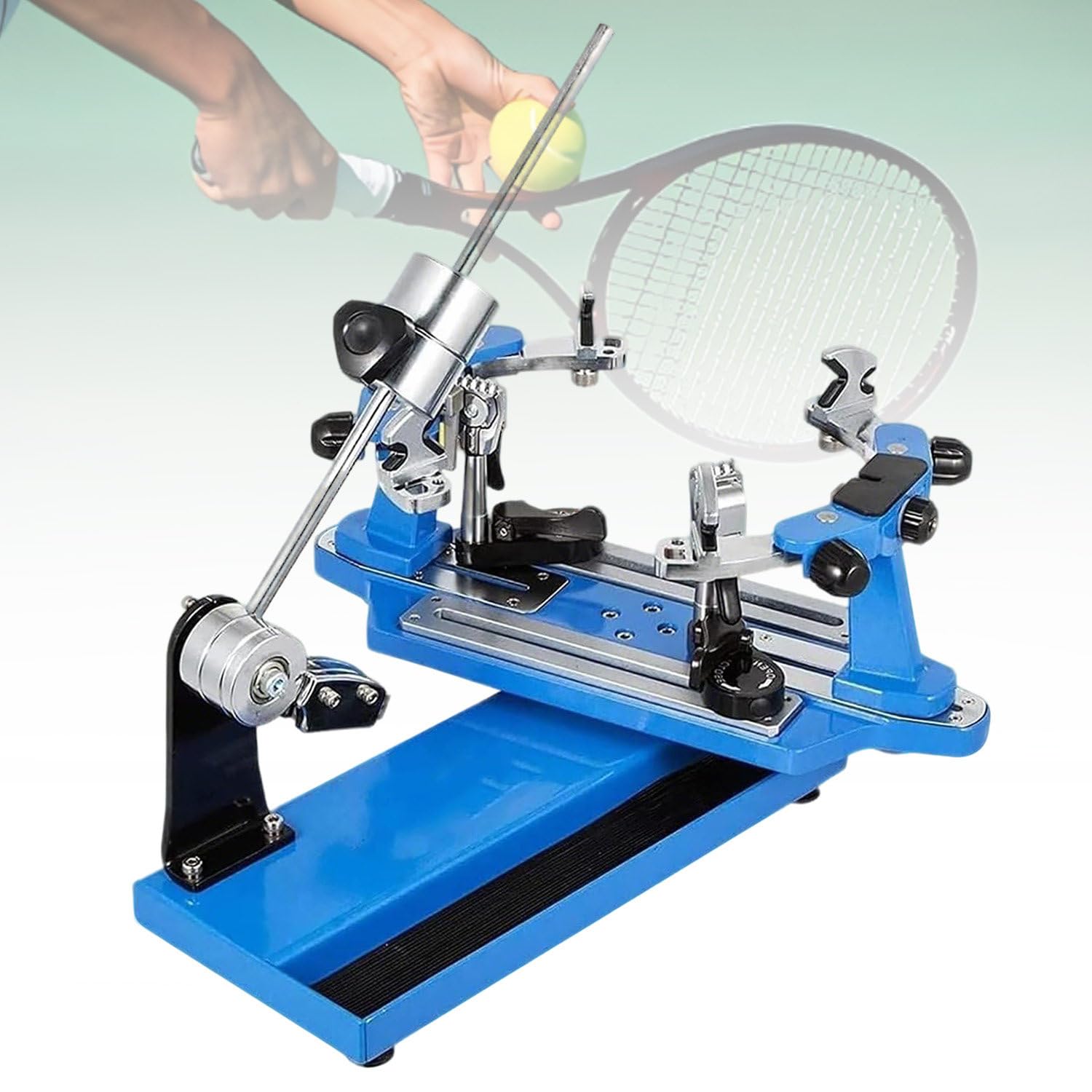JXYQ Tabletop Badminton Racket Stringing Machine, 6-Point Fixation, Racket Rotation Anti-Slip Re-Stringing Tool