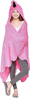 Justice Girls Flamingo Cozy Blanket Pink foil
