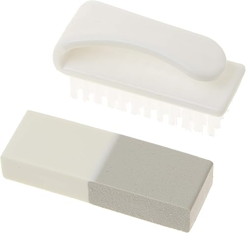 Sof Sole Kit de cepillo de limpieza de gamuza y nobuck para zapatos, Blanco