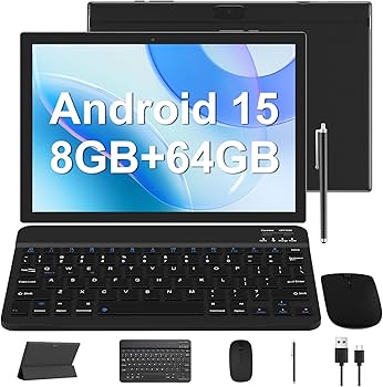 Amazon.com : Android 15 Tablet 10 Inch, 2 in 1 Tablets with