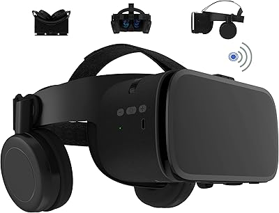 3D Virtual Reality VR Headset with Wireless Remote Bluetooth, VR Glasses for Movies & Video Games IMAX, Compatible for And...