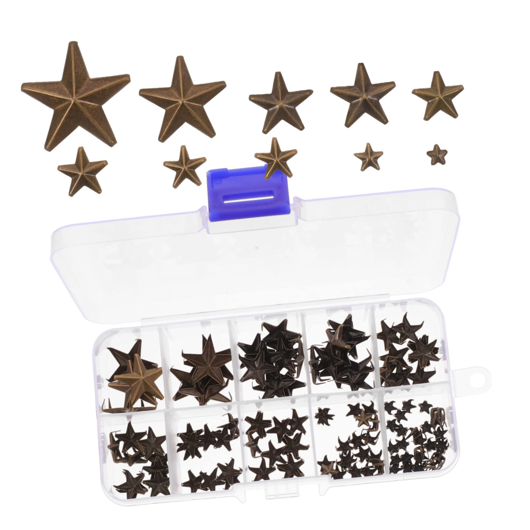 NUOBESTY 4 Juegos De Remaches De Estrella De Fácil Instalación Remaches Metálicos Para Ropa Bolsos Accesorios De Moda 150 Piezas X 4