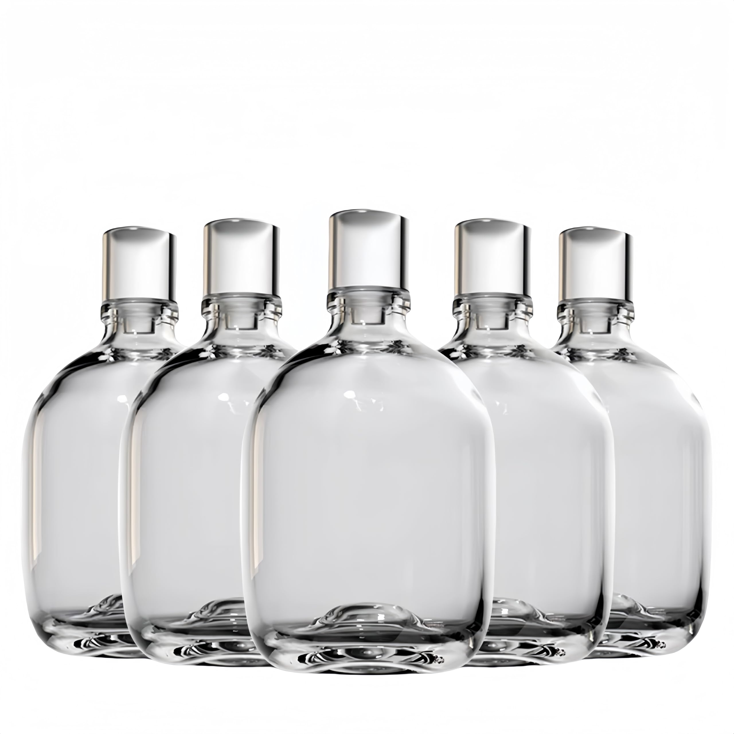 Amazon｜[Kulangsu ]空き瓶 丸いボトル 500ml 無鉛ガラス瓶 保存瓶