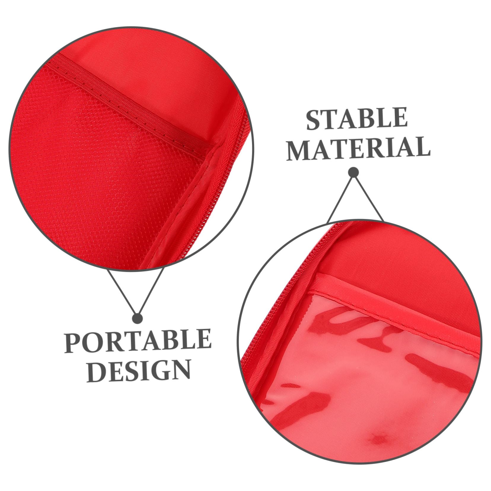 NUOBESTY 5piezas Botiquín De Portátil Bolsa De Vacía Para Camping y Senderismo Grande y Resistente Diseño De Color Rojo