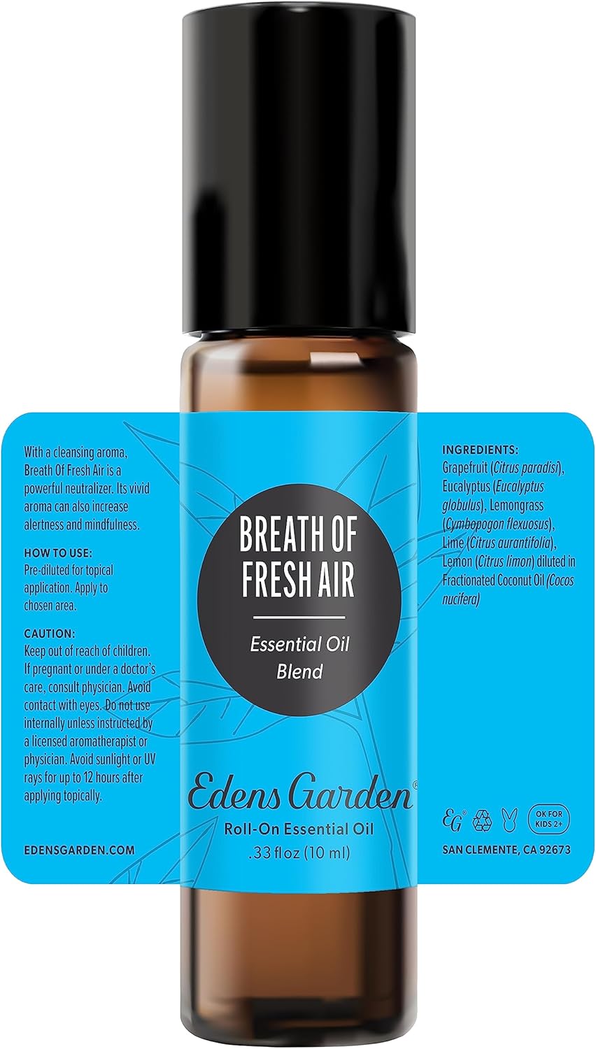 Edens Garden Breath of Fresh Air Essential Oil Roll-On Blend- 100% Pure Premium Grade, Natural, Therapeutic, Aromatherapy, Kid & Skin Safe, The Best for Health, Wellness Pre-Diluted 10 ml (.33 fl oz) - Image 9