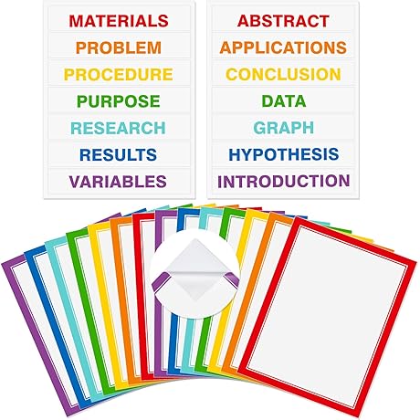 14 Sheets Self Adhesive Presentation Science Subtitles & 2 Sheets Edge Self...