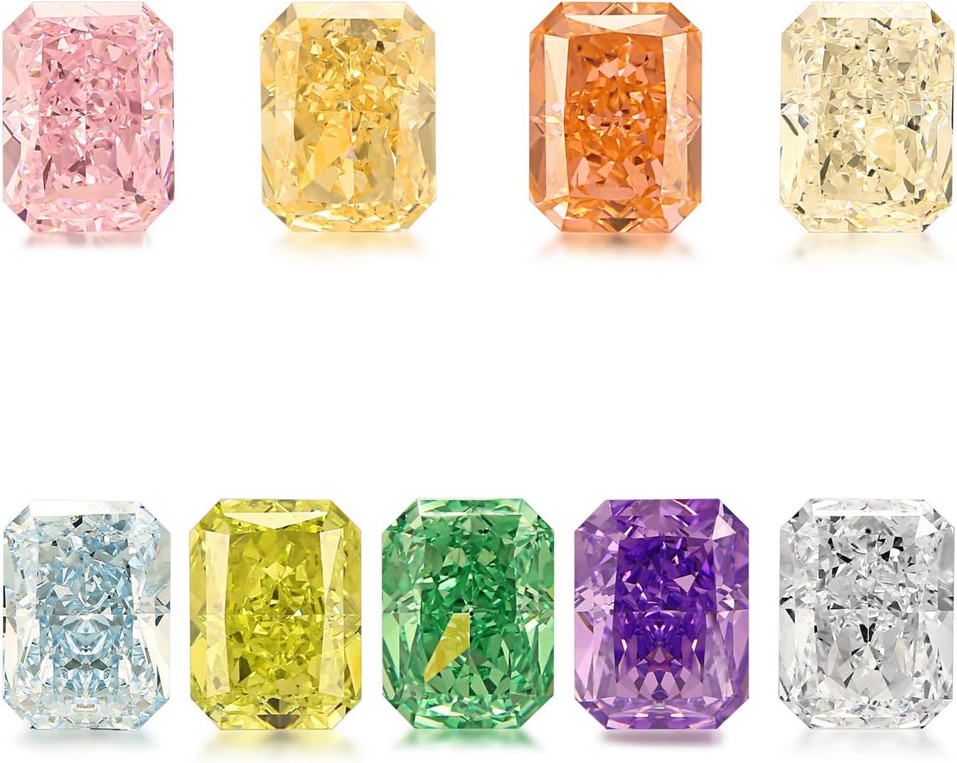 Octangle Crushed Ice Cut Cubic Zirconia Stone Pink Green Brilliant CZ Gemstone Loose For Jewelry Ring Making 5x7-9x11mm