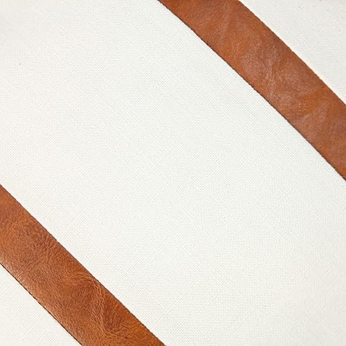 Miniatura 3 de Merrycolor Paquete de 2 fundas de almohada decorativas de lino sintético de 18 x 18 pulgadas, fundas de almohada cuadradas modernas de lino para