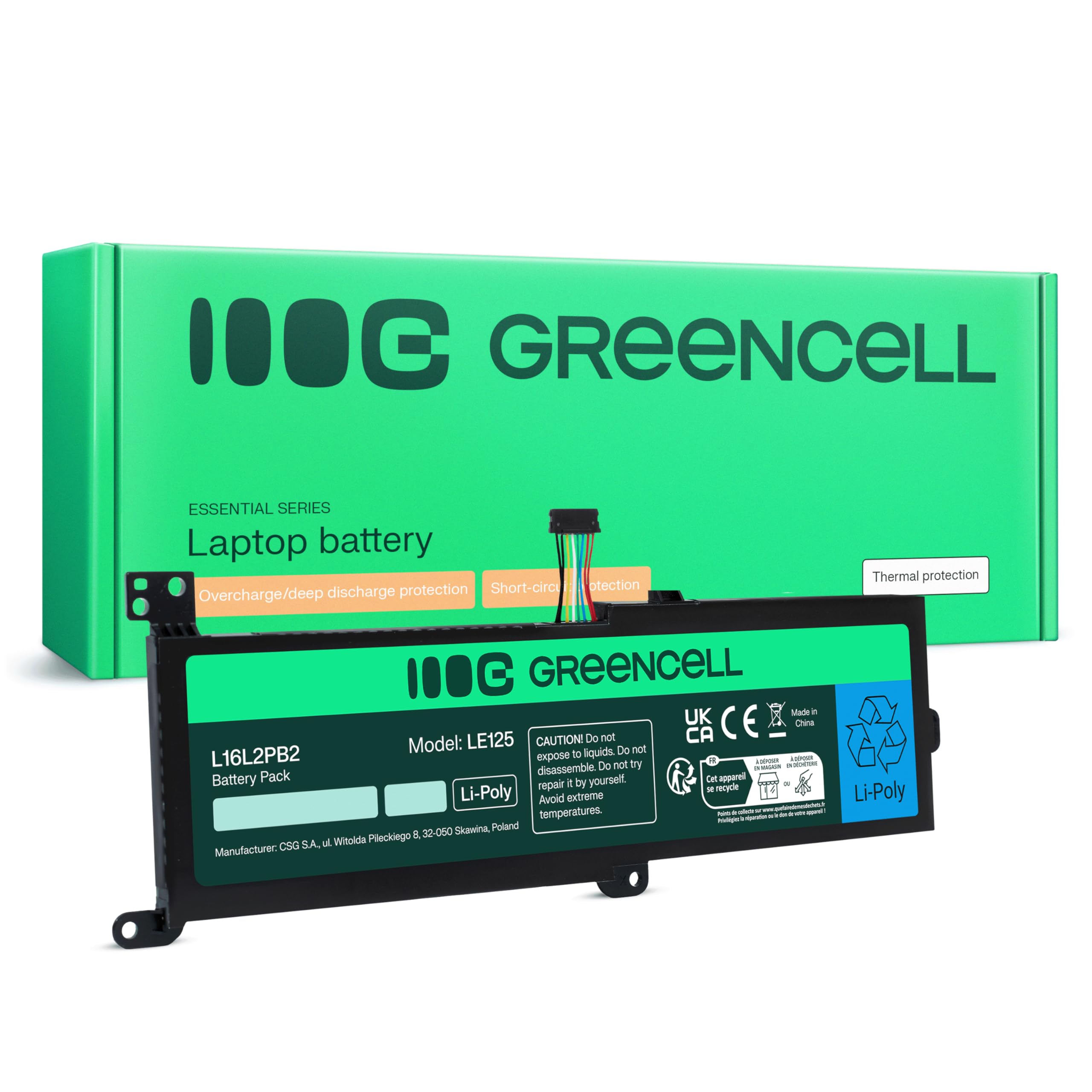 Green Cell Batteria Lenovo L16M2PB1 L16M2PB2 L16C2PB2 L16L2PB2 per Lenovo IdeaPad 320-15IAP 320-15IKB 320-15ISK 320-17IKB 320-17ISK 320-14IKB 320-15ABR 320-15AST V145-14AST V145-15AST V320-17IKB