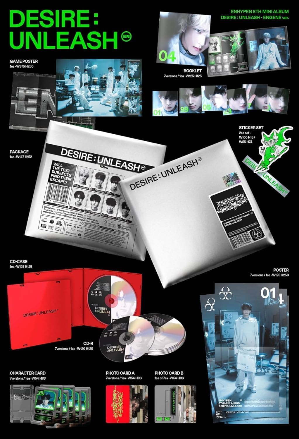 ENHYPEN DESIRE:UNLEASH ENGENE 新品未開封 アルバム Amazon.com: ENHYPEN DESIRE : UNLEASH 6th Mini Album (ENGENE