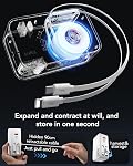 66W 4 en 1 Chargeur mural rétractable, USB Chargeur rapide de type C pour iPhone 17 Chargeur de voyage pour appareils multiples, Bloc de recharge rapide pour Mac Book Pro/Air, M1 M2 M3 M4, iPad Pro,Galaxy, pixels