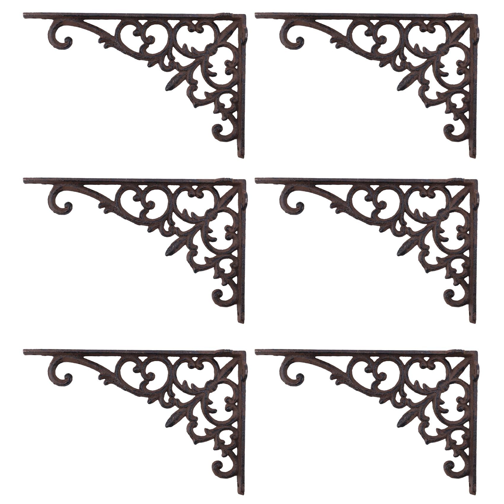 Hndhbfgrt 6X Cast Iron Plant Hanger Flower Basket Hook for Indoor Outdoor Bird Feeder Lantern Pots Wind Chimes