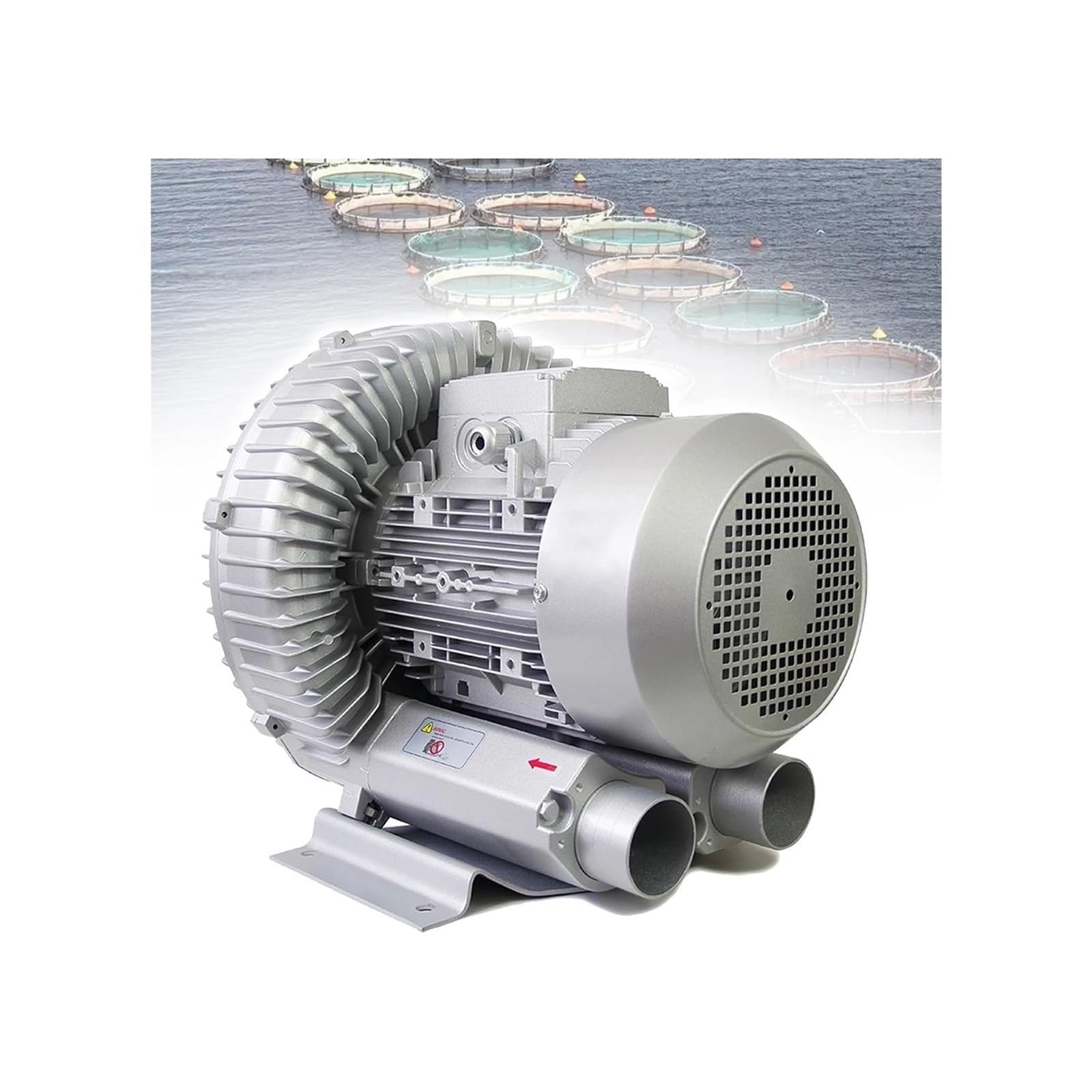 Generico Jednofazowa/trójfazowa dmuchawa wirowa z pierścieniem wirowym, dmuchawa regeneracyjna 120W-7500W do akwariów, hydroponiki, stawu, szamba, elektrycznej pompy powietrza, dmuchawy pierścieniowej