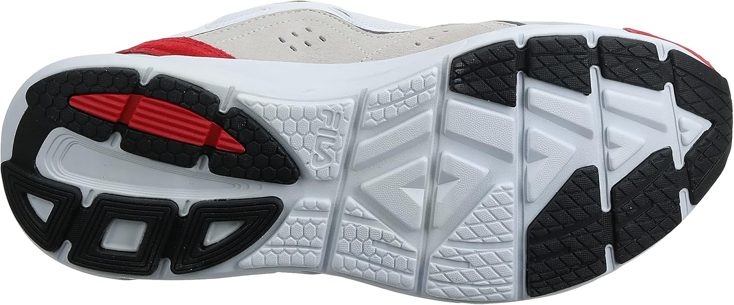 Fila Men's Trigate Sneaker, White/Red/Black, 8