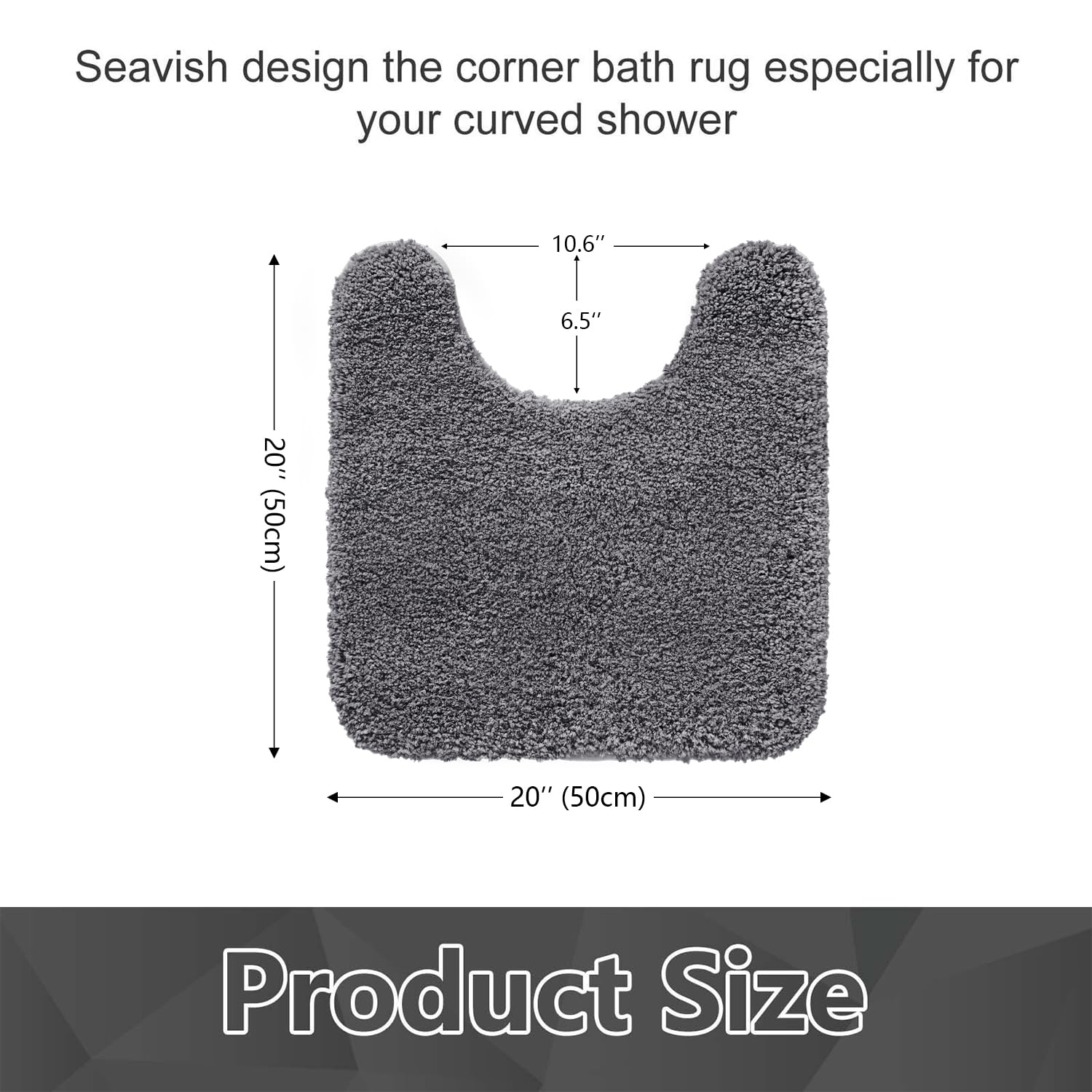 Shag - Tapete de baño de pelo alto antideslizante de piel de oveja suave para dormitorio, cocina, puerta, alfombrilla lavable a máquina 5