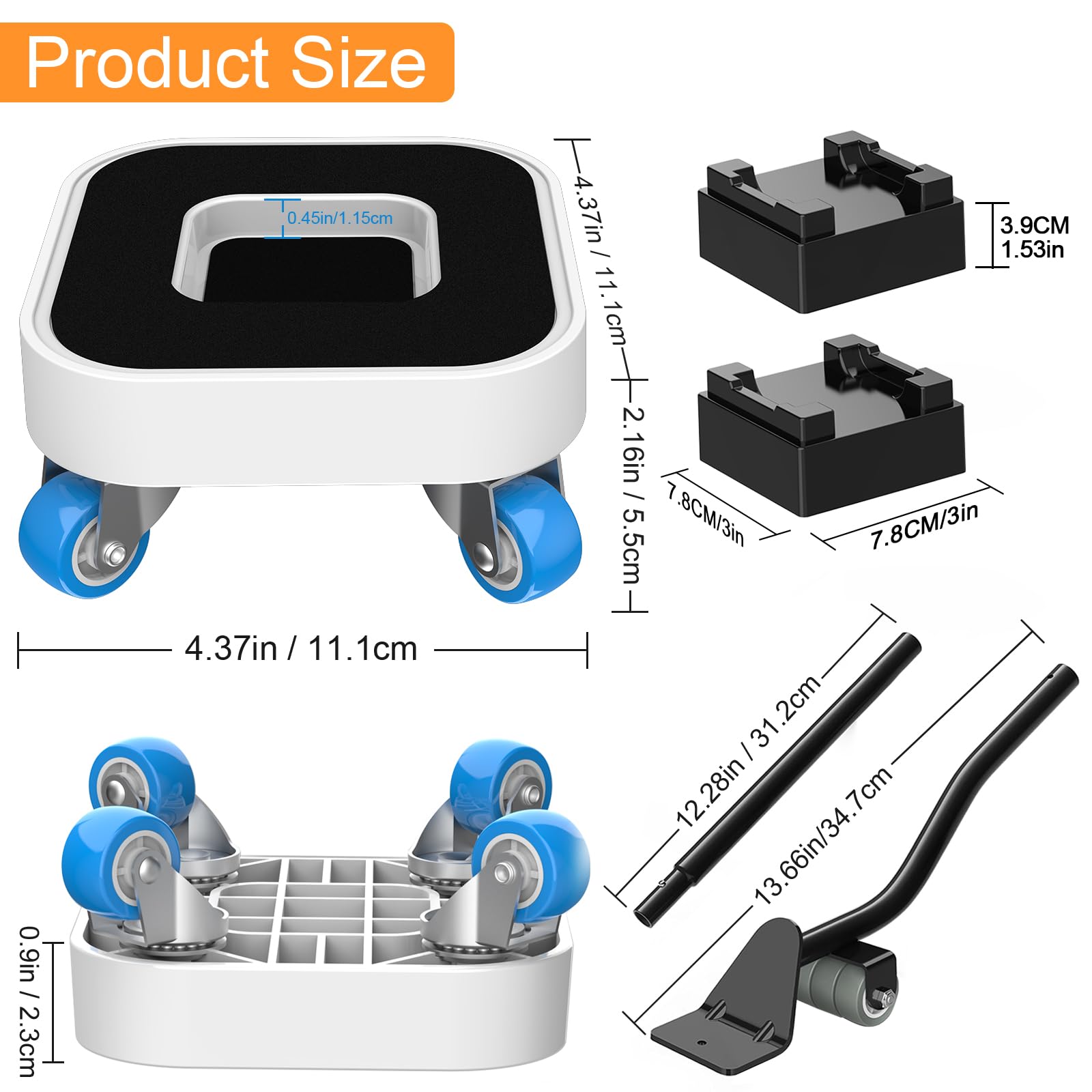 NIUXX Ruedas para Mover Muebles, Juego para Mover Muebles Pesados, con Ruedas Giratorias de 360 Grados, Fácil de Mover, Adecuado para Varios Tipos de Muebles, Capacidad Máxima de Carga de 350 kg