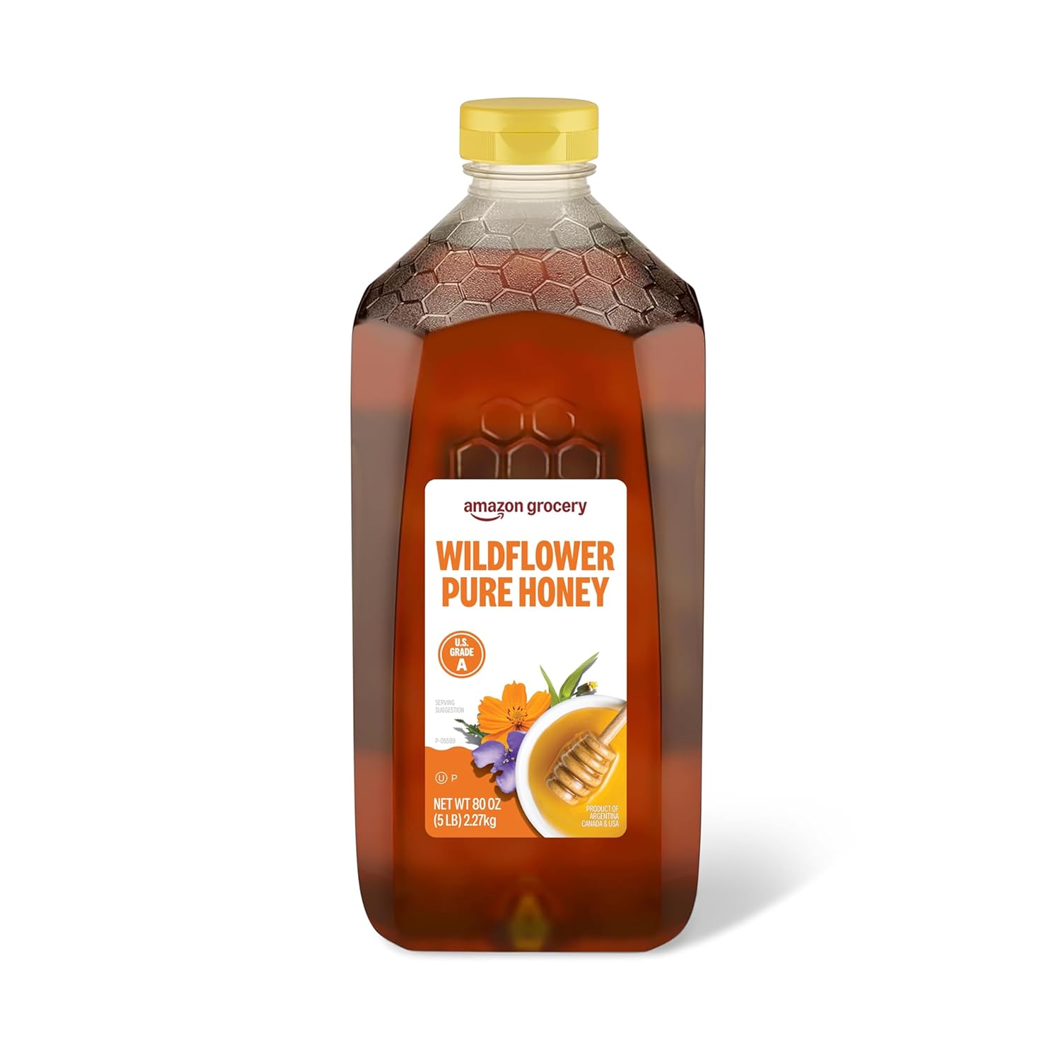 Amazon Grocery, Wildflower Pure Honey, 80 oz (Previously Amazon Fresh, Packaging May Vary)