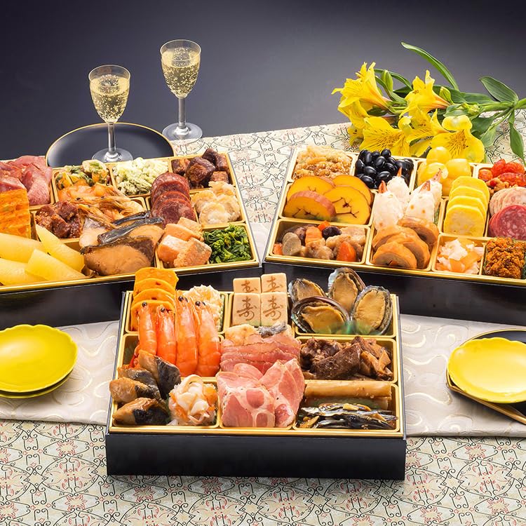 博多久松 厳選定番和洋折衷おせち 照葉 3段重 全44品