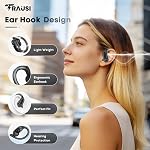 Ecouteurs sans fil Bluetooth casques, 54H Stéréo de jeu sur les Buds d'oreille avec ENC Annule le bruit, LED Affichage de la puissance, IPX7 Earphones Sport étanches avec Earhooks pour course/entraînement (Noir)