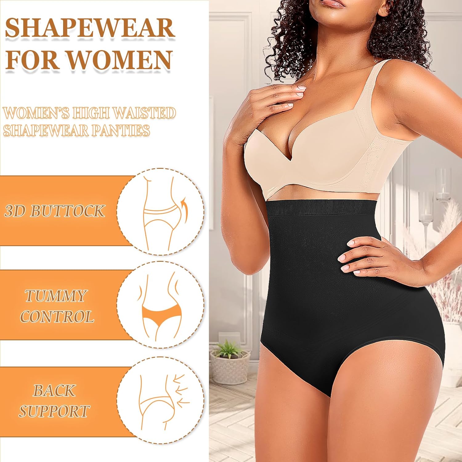 Werena Tummy Control Shapewear Panties For Women Seamless High Waist Shaping Body Shaper Girdle Underwear - Image 4