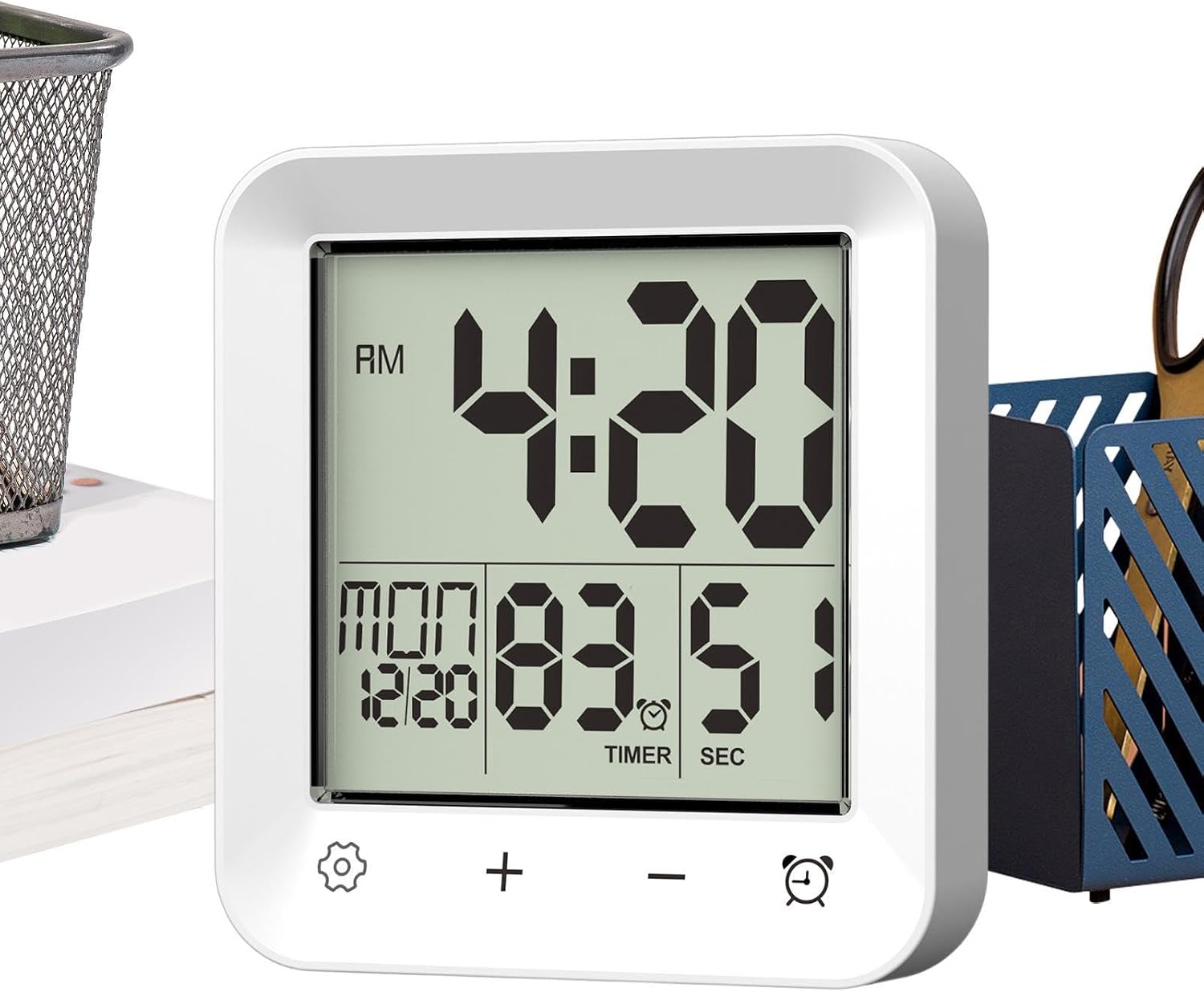 Shower Clock, Digital Temperature Display Waterproof Wall Mount Countdown