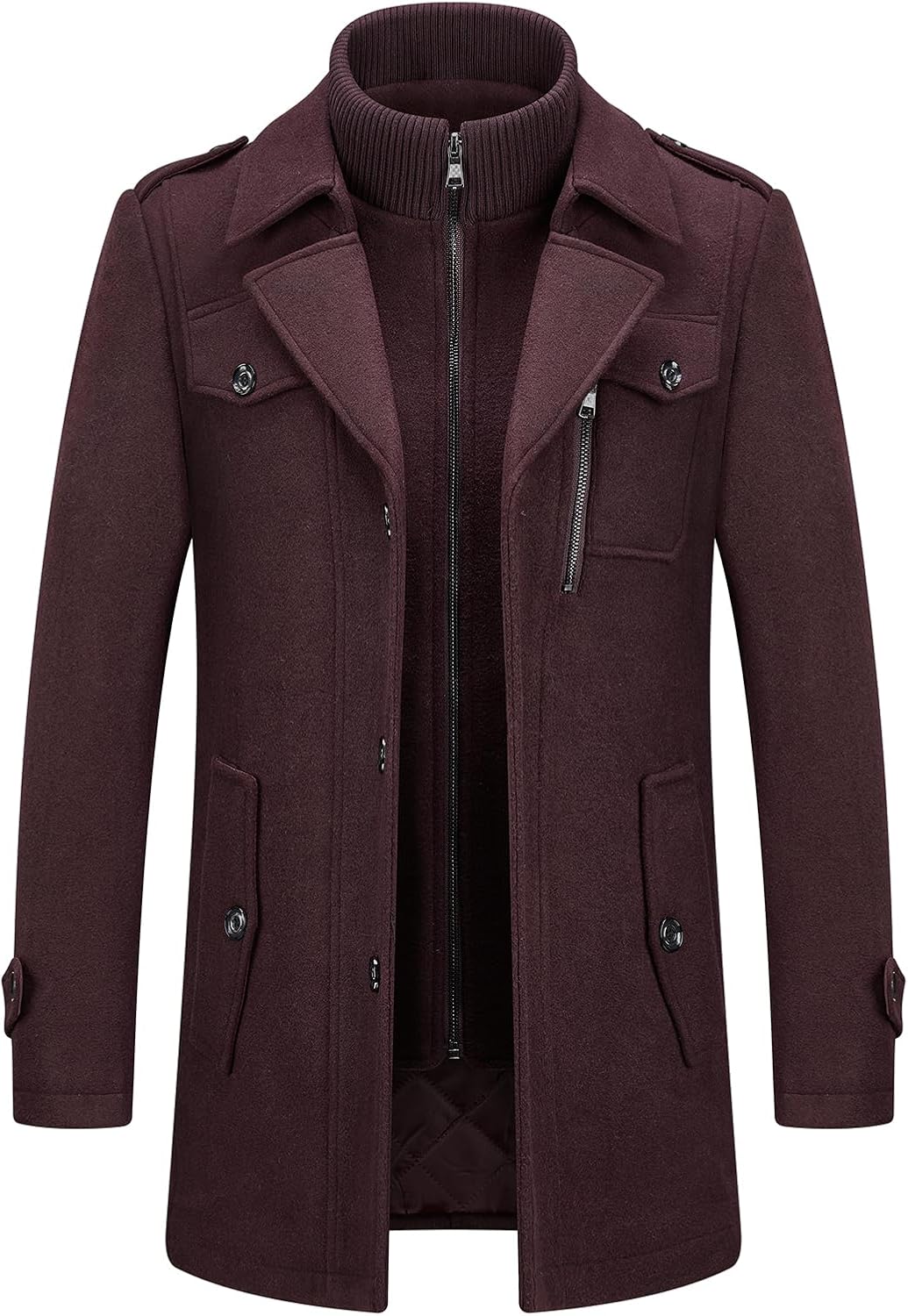 Slim Fit Innenjacke FÃ¼r Mantel Men Coat Winter KUDORO Herren