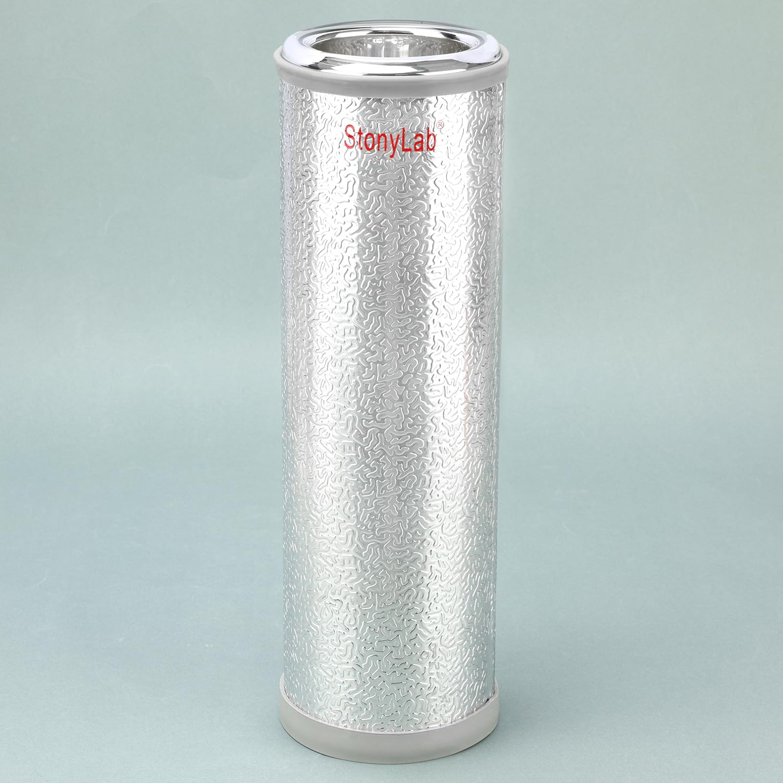 stonylab Vasi Dewar, Dewar Flask in Cilindrico Forma Vetro Borosilicato con Base in Alluminio, Dewar Pallone a 300 mm Profondità Interni e 75 mm Diametro Interno per Laboratorio - 1L